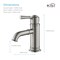 Kibi Victorian Single Handle Bathroom Vanity Sink Faucet KBF1012BN - alternate 4
